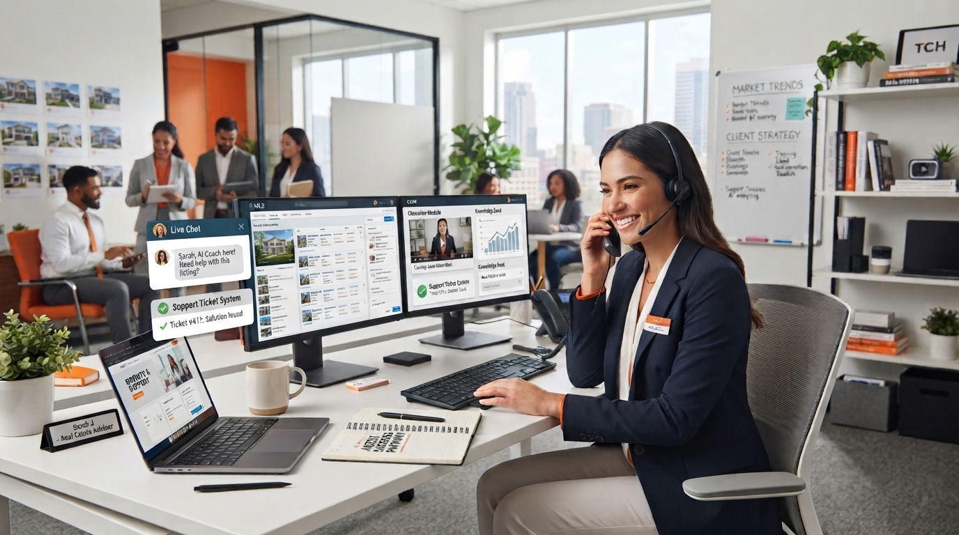 New real estate agent receiving education, training, AI-powered support, and business guidance through Easy Realty.