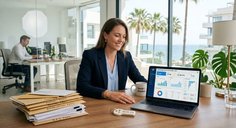 Real estate agent reviewing expenses and discovering a low-cost way to keep an active real estate license.