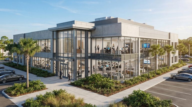 Modern commercial real estate brokerage office in Florida representing Florida’s best non-REALTOR brokerage