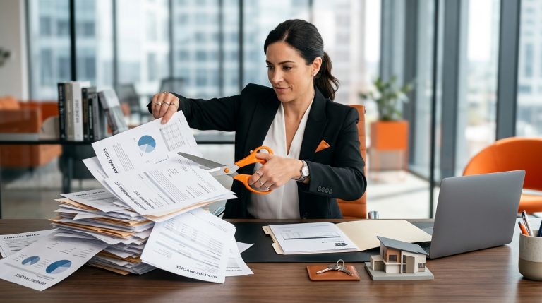 REALTOR reviewing real estate expenses and cutting unnecessary brokerage, association, MLS and technology costs