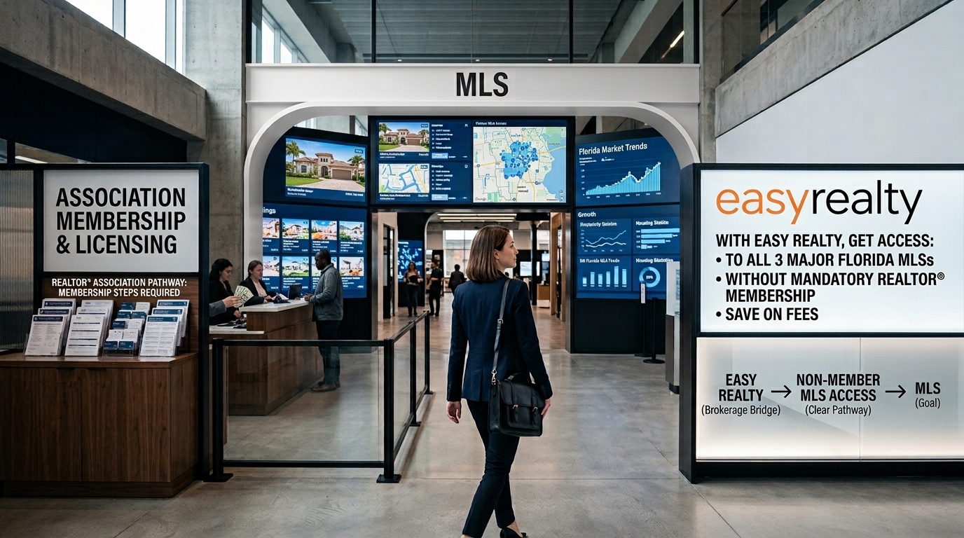 Real estate agent joining MLS without REALTOR association membership.