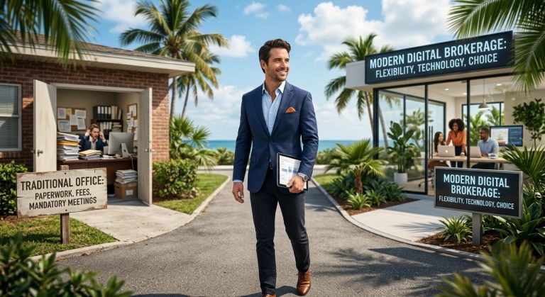Florida real estate agent choosing an MLS Optional brokerage model that offers flexibility and freedom of choice.