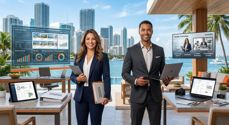 Comparison of MLS Optional and MLS Required brokerage models for Florida real estate agents.