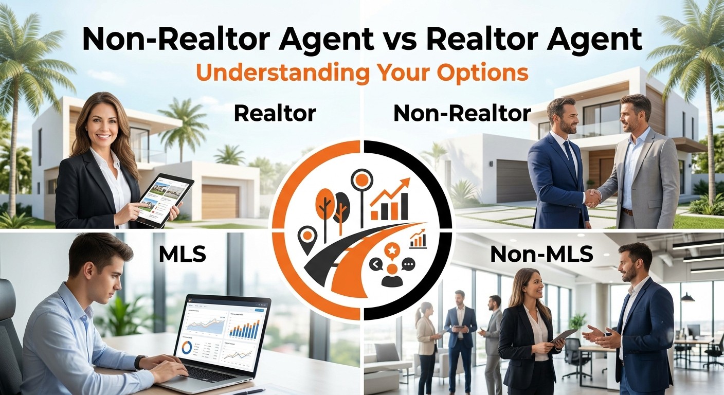 Comparison of Realtor and non-Realtor agents with MLS and non-MLS participation options for real estate professionals.