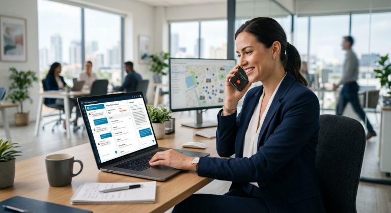 Real estate agent receiving support from a brokerage through phone, live chat, support tickets, and AI assistance.