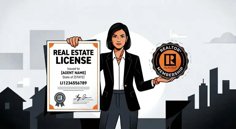 realtor is not a job title illustration showing real estate license versus Realtor membership distinction