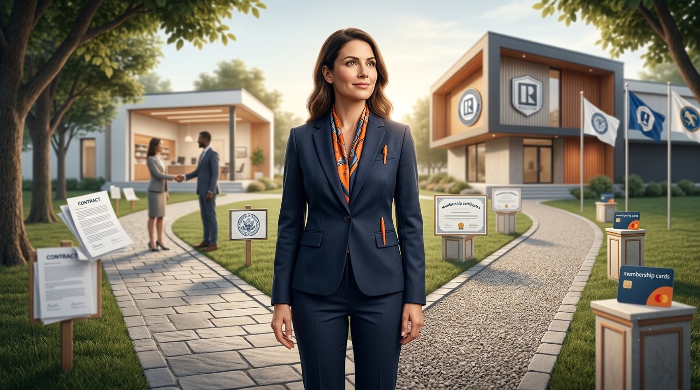 Professional real estate agent comparing state licensing and REALTOR membership while exploring independent brokerage options.
