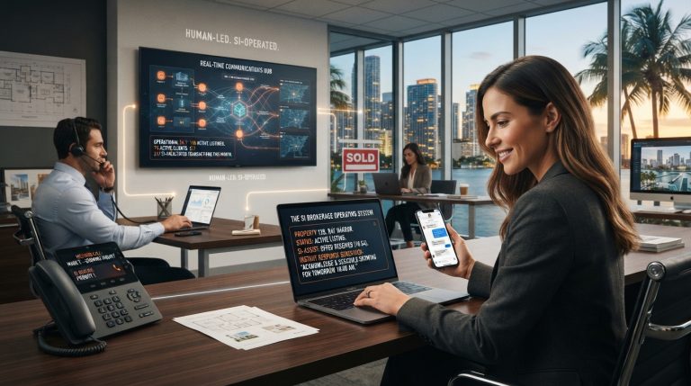 SI real estate brokerage operating 24/7 with instant agent support across phone, email, WhatsApp and EasyBot.